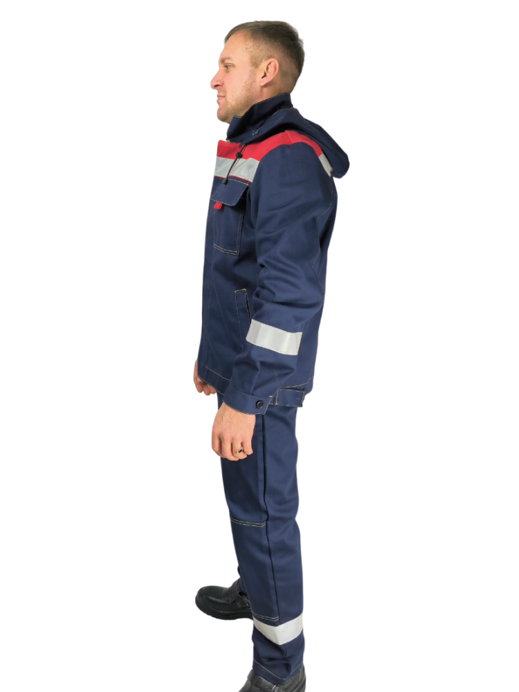 Костюм мужской монтажника 5820 НЛ, т.к. Смит,450, п/к, т.синий/красный М