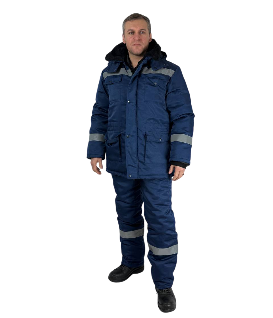 Костюм зимний Мастер ТСТ, тк.Смесовая,210, п/к, синий М