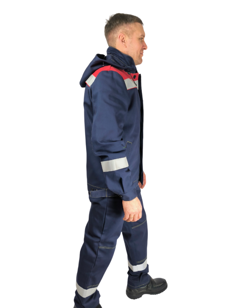 Костюм мужской монтажника 5820 НЛ, т.к. Смит,450, п/к, т.синий/красный М