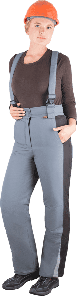 Брюки зимние женские Хай-Тек, тк.Наутика,135, IV+Особый, серый/черный М