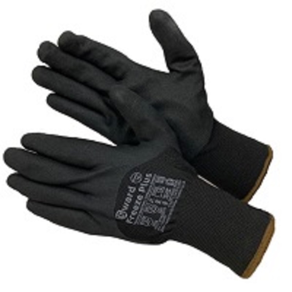 Перчатки двойные с начёсом и вспененным нитрилом N5001 Gward Freeze Plus, утепленные до -35 С