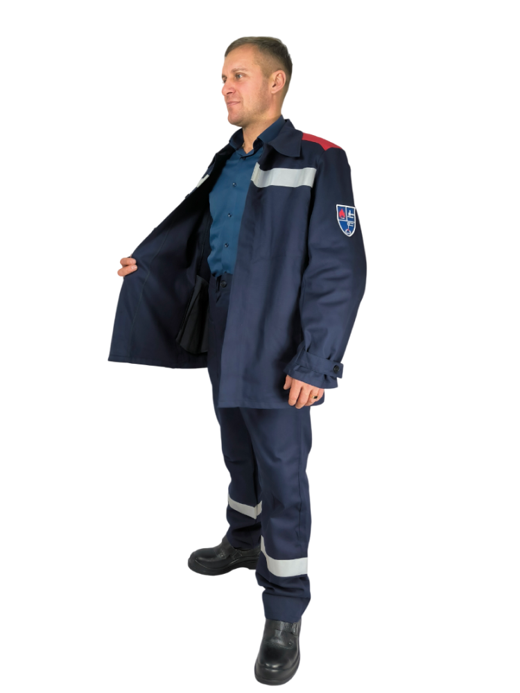 Костюм сварщика 1 кл. защиты летний Геркулес 17Г СОП, Пробан, тк. Хлопок,350, т.синий/красный М