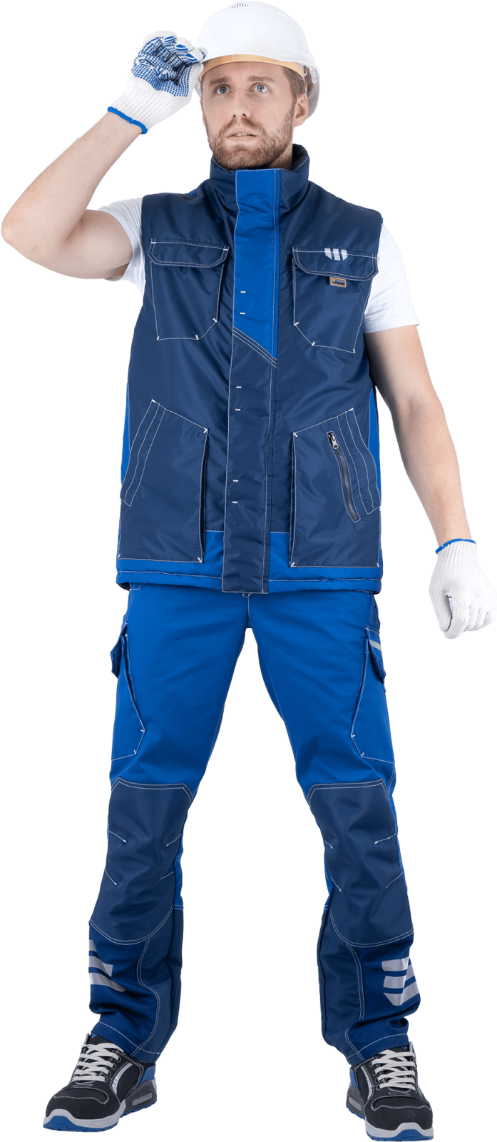 Жилет утепленный Эдванс, тк.Нортси,135, синий/васильковый М