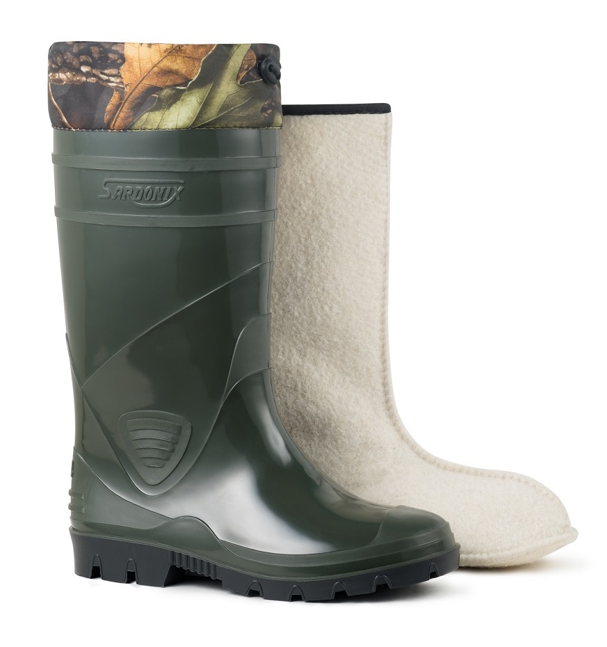 Сапоги ПВХ мужские с надставкой, утепленные, Внедорожник, Sardonix, олива