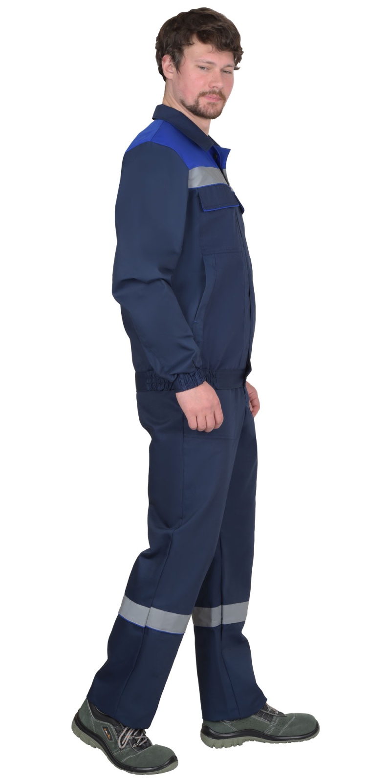 Костюм мужской Сириус-Мастер, тк.Смесовая,245, брюки, т.синий/васильковый