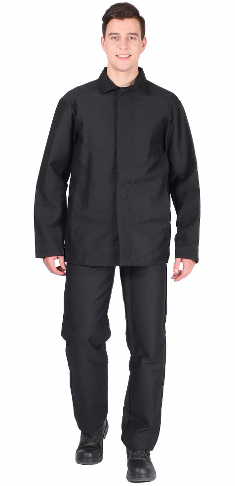 Костюм жаростойкий Молескин с ОП-пропиткой ГОСТ, тк.Хлопок,280, черный М