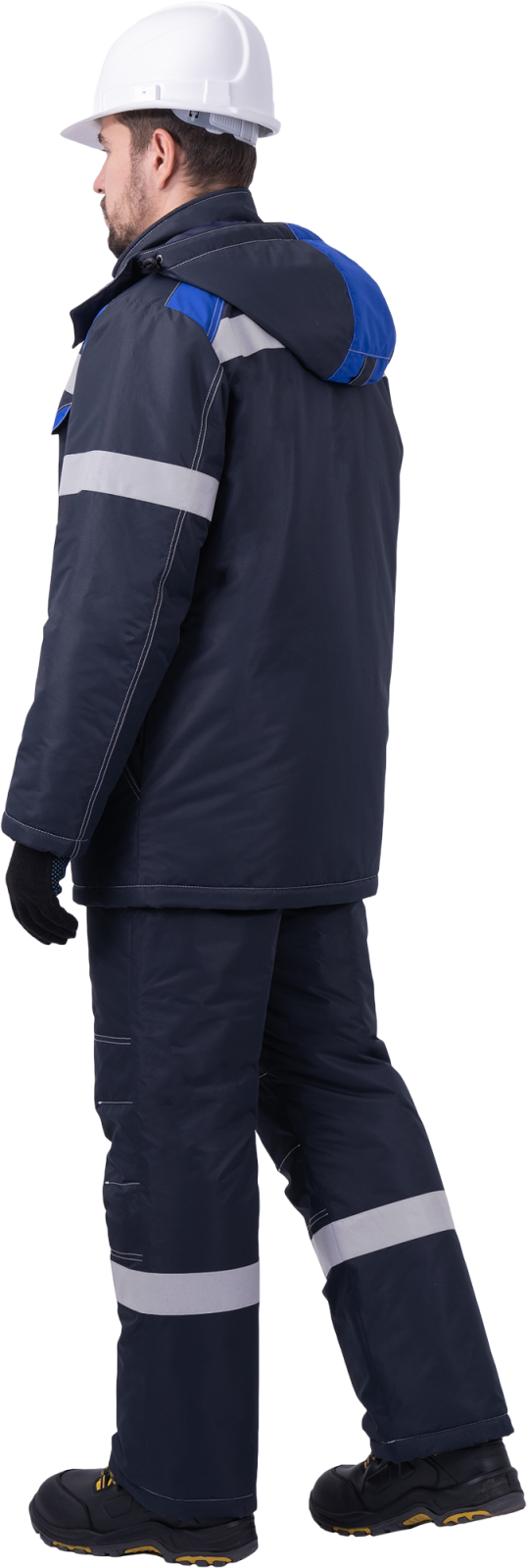 Костюм зимний мужской Старатель, тк.Полиэфир,120, брюки, синий/васильковый