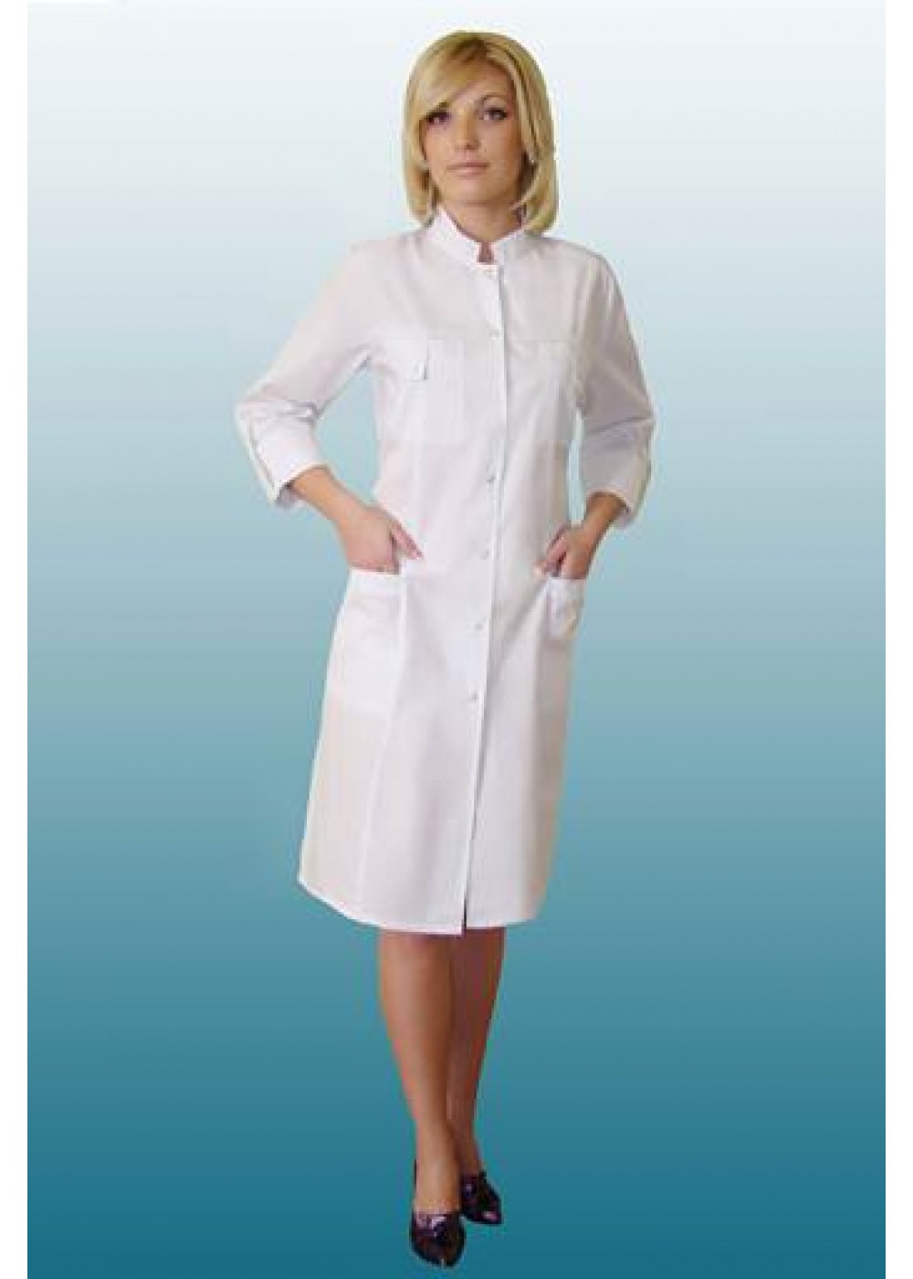 Халат женский №03, тк.ТиСи,120, белый М