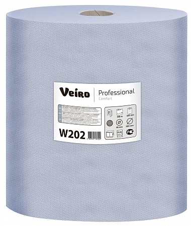 Протирочный материал Veiro Professional Comfort W202, рулон, голубой 
