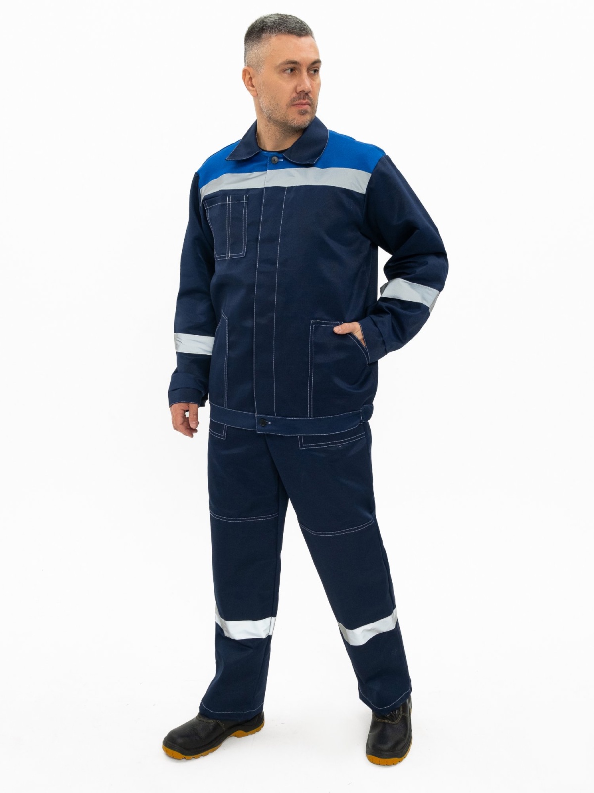 Костюм мужской Легионер, тк.Смесовая,200, п/к, т.синий/васильковый М