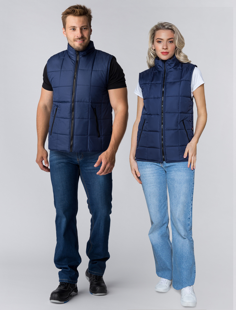 Жилет утепленный Офис, тк.Дюспо, т.синий М