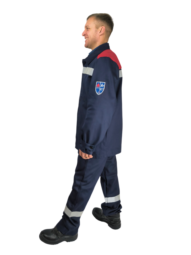 Костюм сварщика 1 кл. защиты летний Геркулес 17Г СОП, Пробан, тк. Хлопок,350, т.синий/красный М