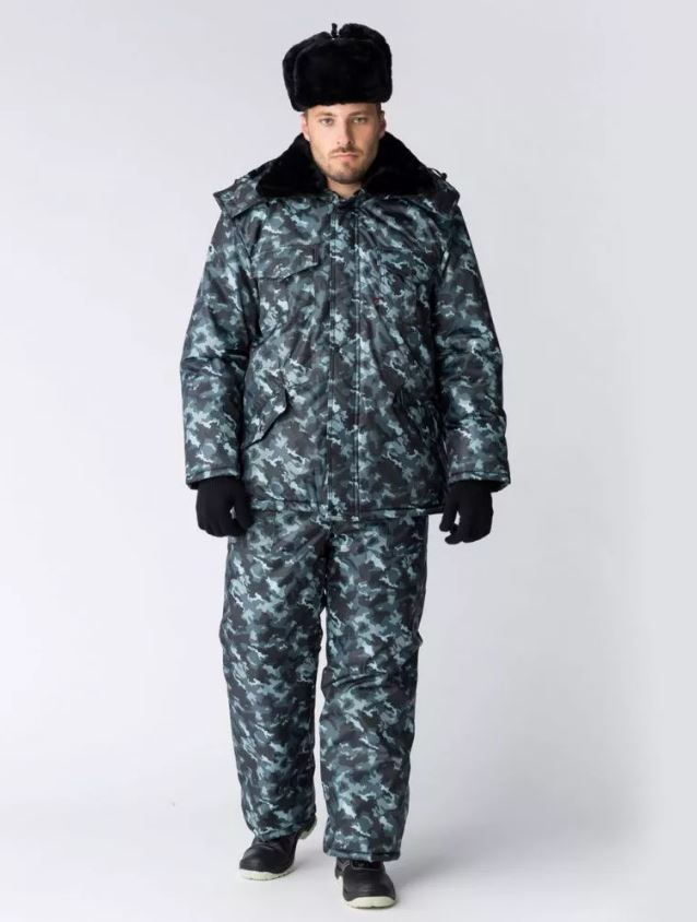 Куртка зимняя для Охранника, тк.Оксфорд,100, КМФ город М