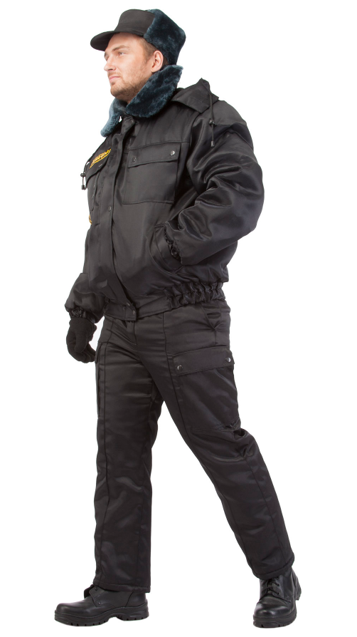 Костюм зимний Беркут, тк.Смесовая,210, брюки, черный