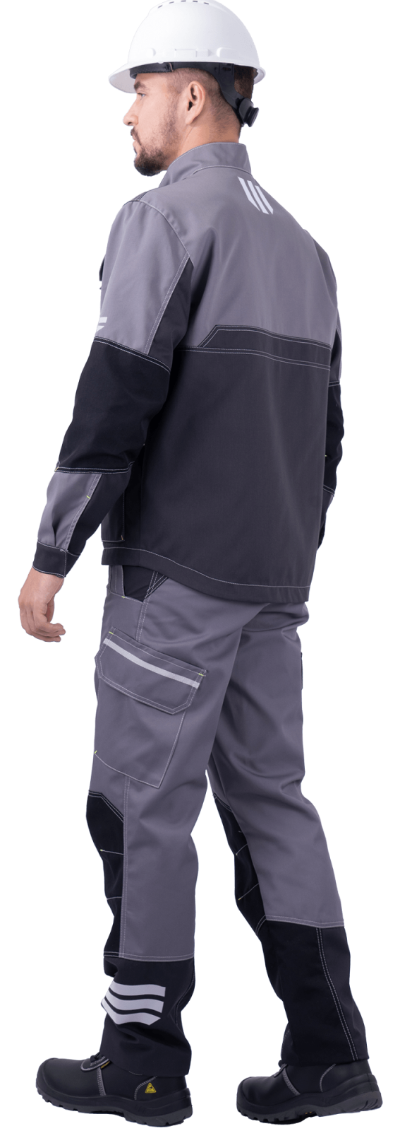 Куртка мужская Эдванс, тк.Томбой,245, серый/т.серый/черный 