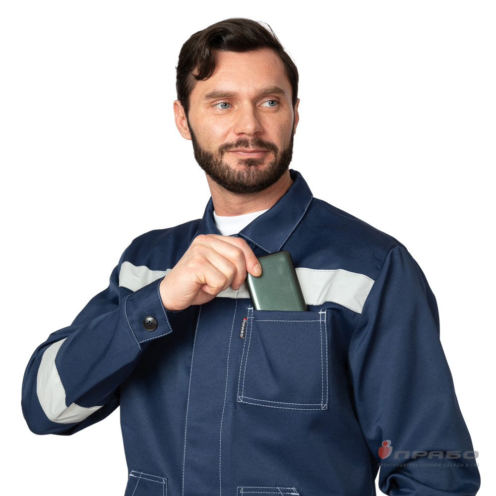 Куртка мужская Пантеон СОП, тк.Смесовая,210,  т.синий