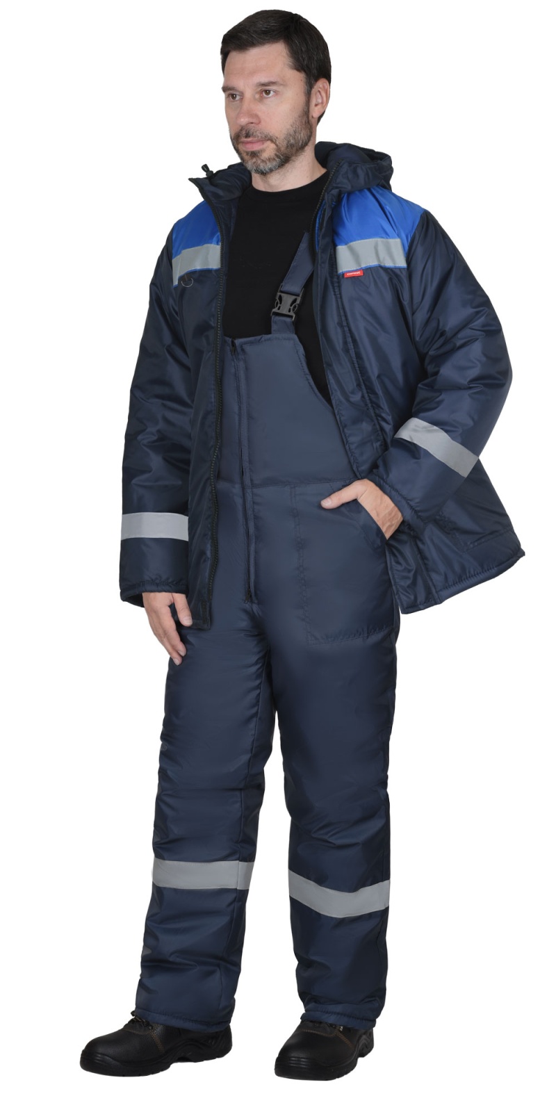 Костюм зимний Рост-Норд-2, тк.Полиэфир,105, п/к, т.синий/васильковый М