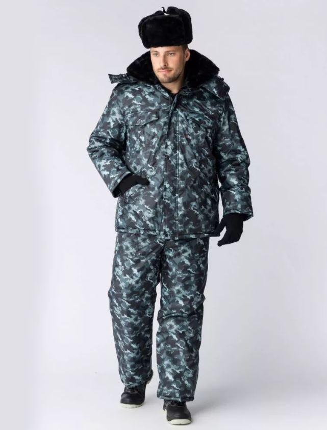 Куртка зимняя для Охранника, тк.Оксфорд,100, КМФ город М