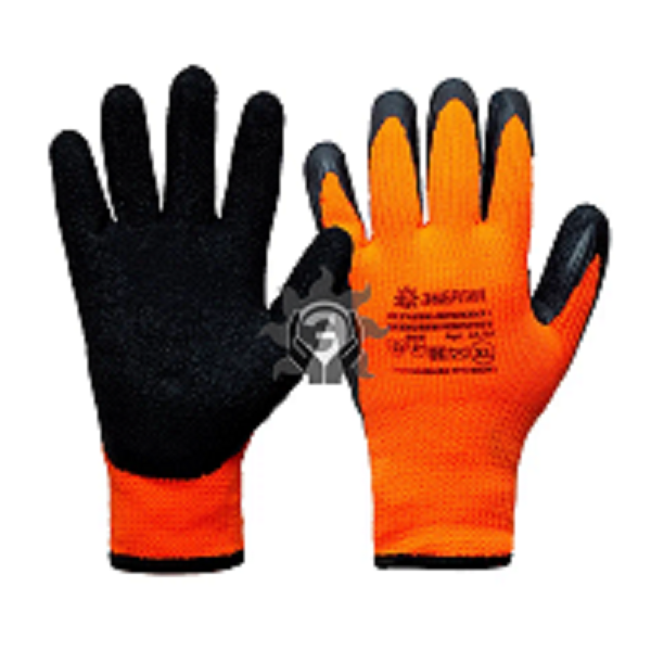 Перчатки акриловые с латексным обливом 1/2 №300 04/55, утепленные до -15 С