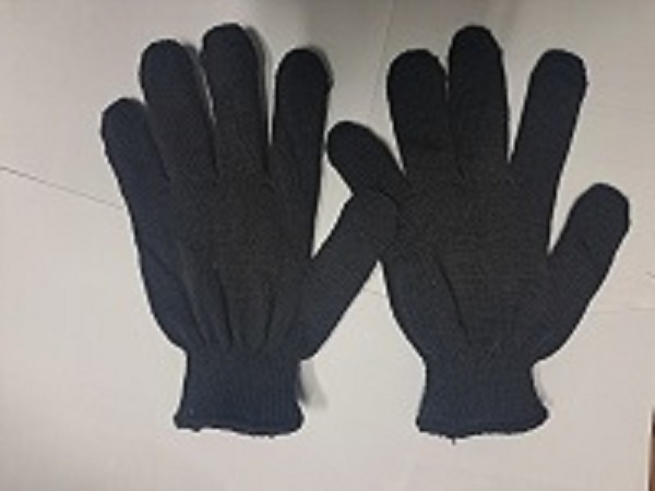 Перчатки х/б, 10 класс, двойные, черные, Стандарт