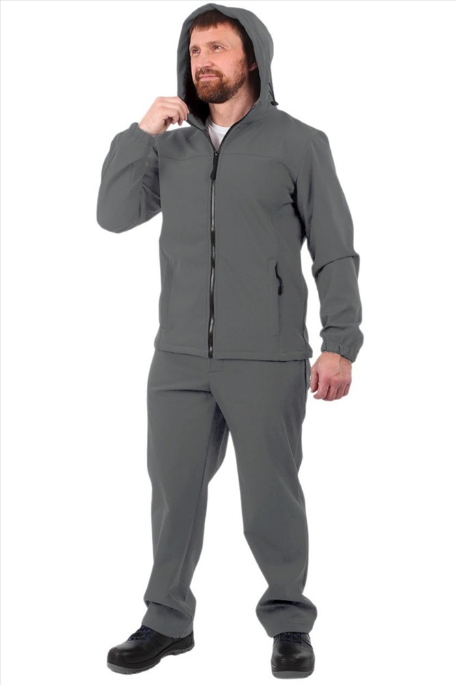 Куртка мужская КОС 855.2, тк.Софтшелл, 300, серый М