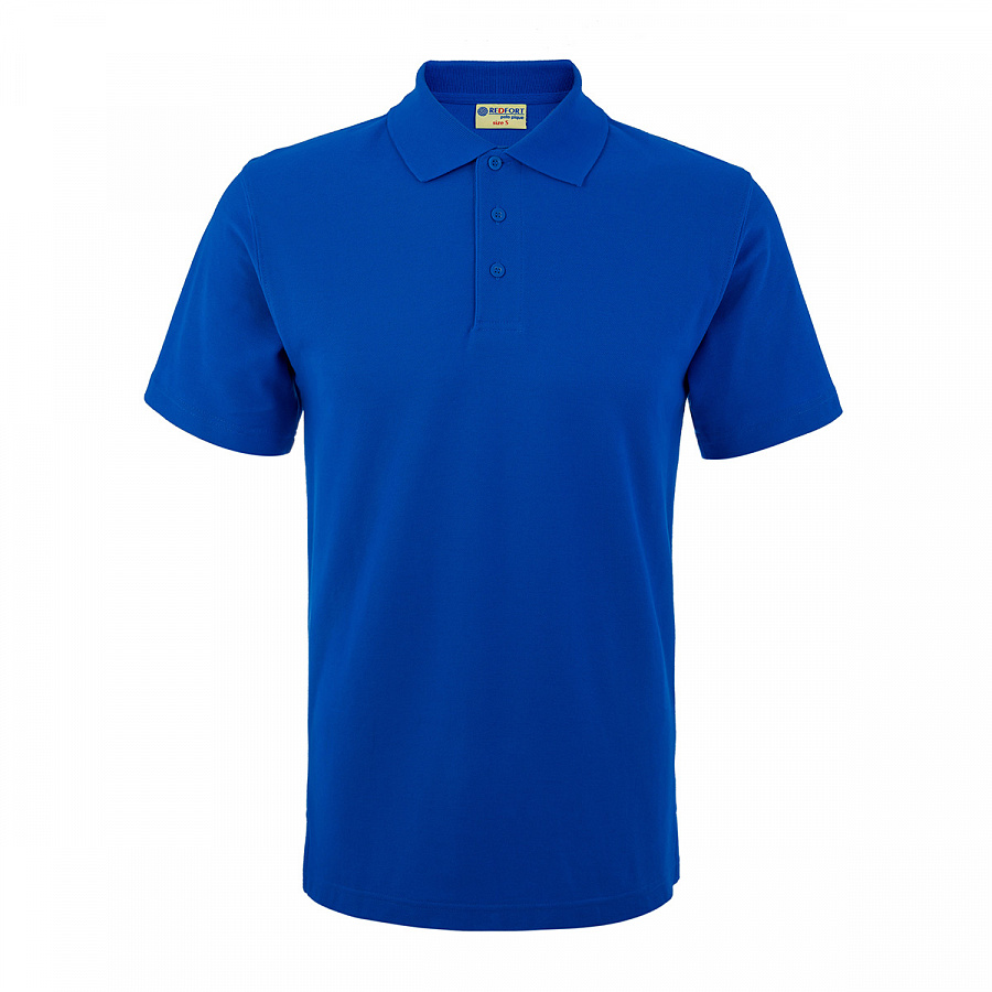 Рубашка-поло мужская REDFORT, Хлопок,210, короткий рукав, ярко синий М