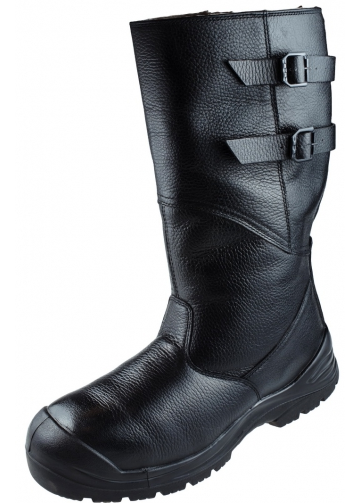 Сапоги зимние, кожа, ПУ/Нитрил, КП, натуральный мех, Карбогел