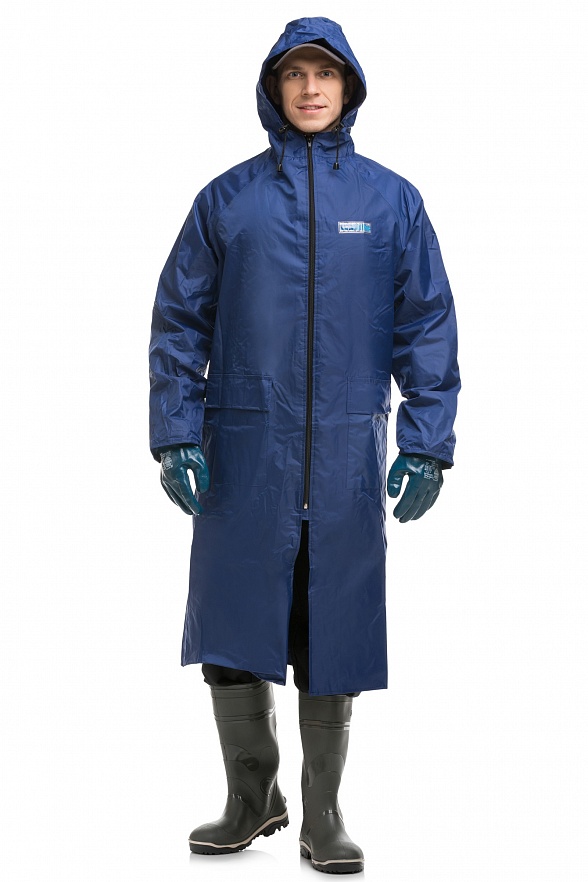 Плащ влагозащитный Poseidon WPL, Нейлон/ПВХ,225, синий М