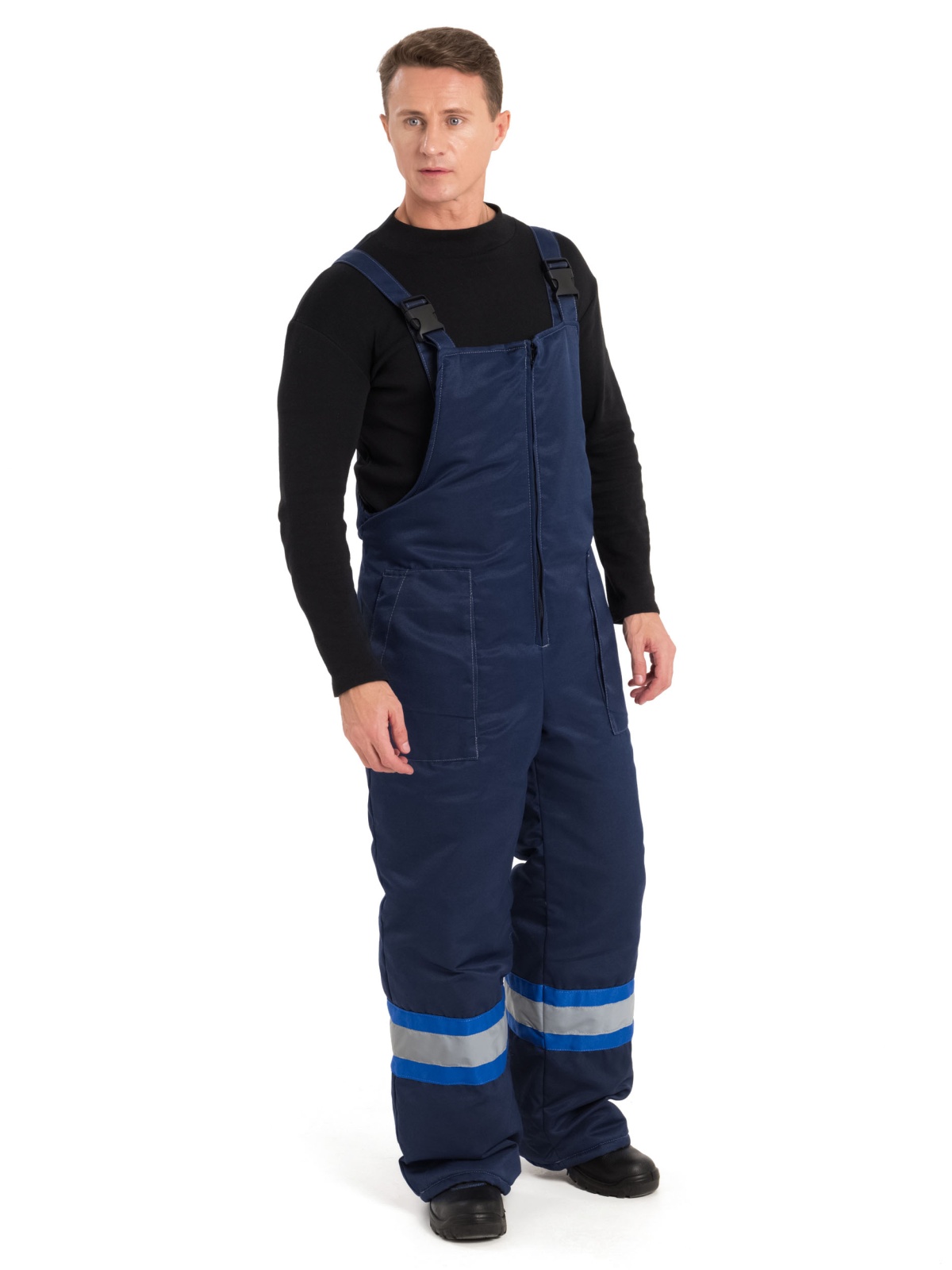 Полукомбинезон зимний Нова, Смесовая,210, IV+Особый, синий/васильковый