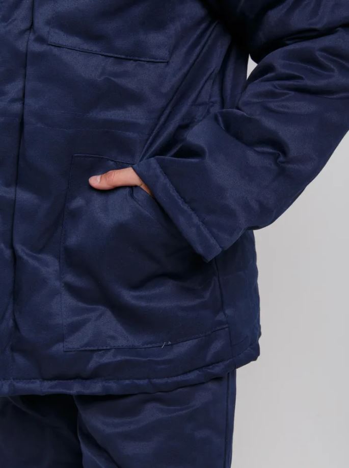 Куртка зимняя мужская Бргдр-№408, тк.Смесовая,210, т.синий