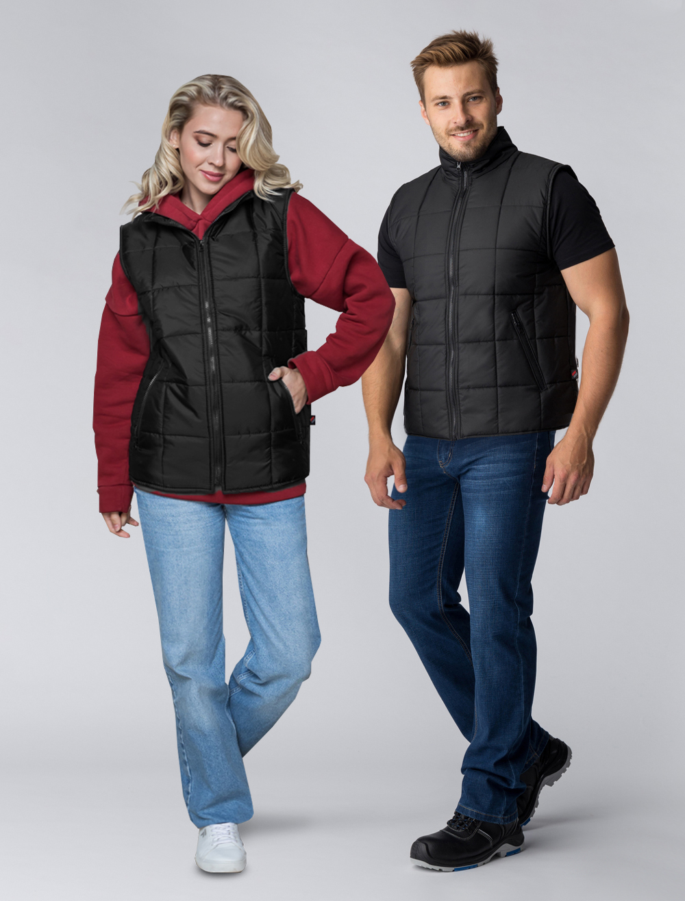 Жилет утепленный Офис, тк.Дюспо, черный М