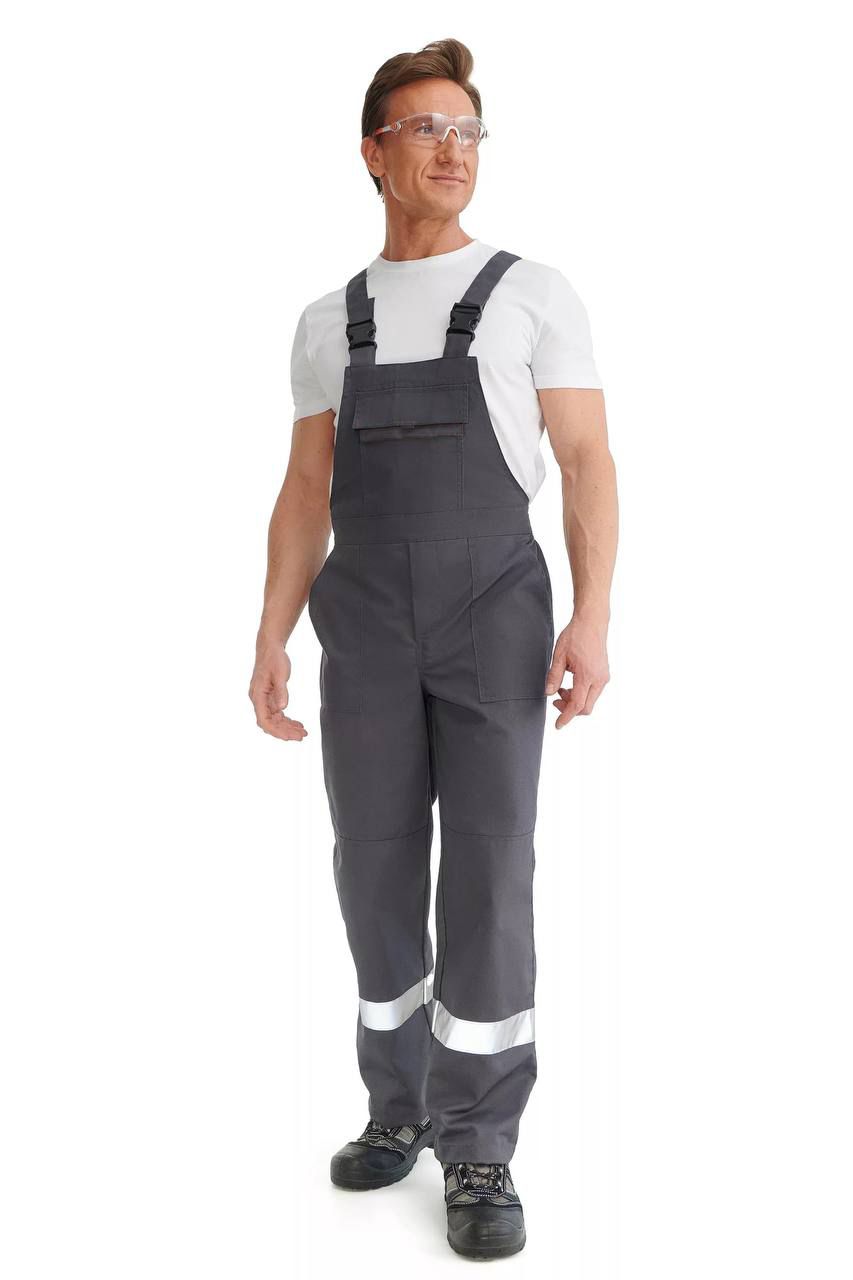 Полукомбинезон мужской Оператор, тк.Смесовая, 245, серый М