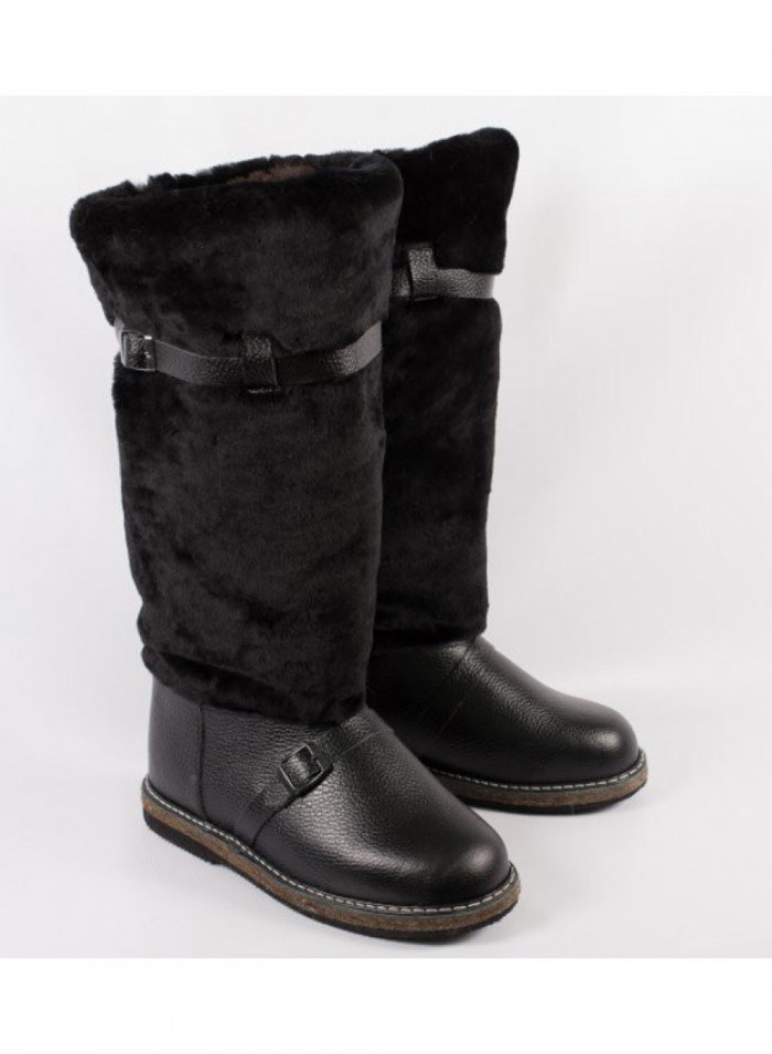 Унты мужские лётные, овчина натуральная, войлочная подошва