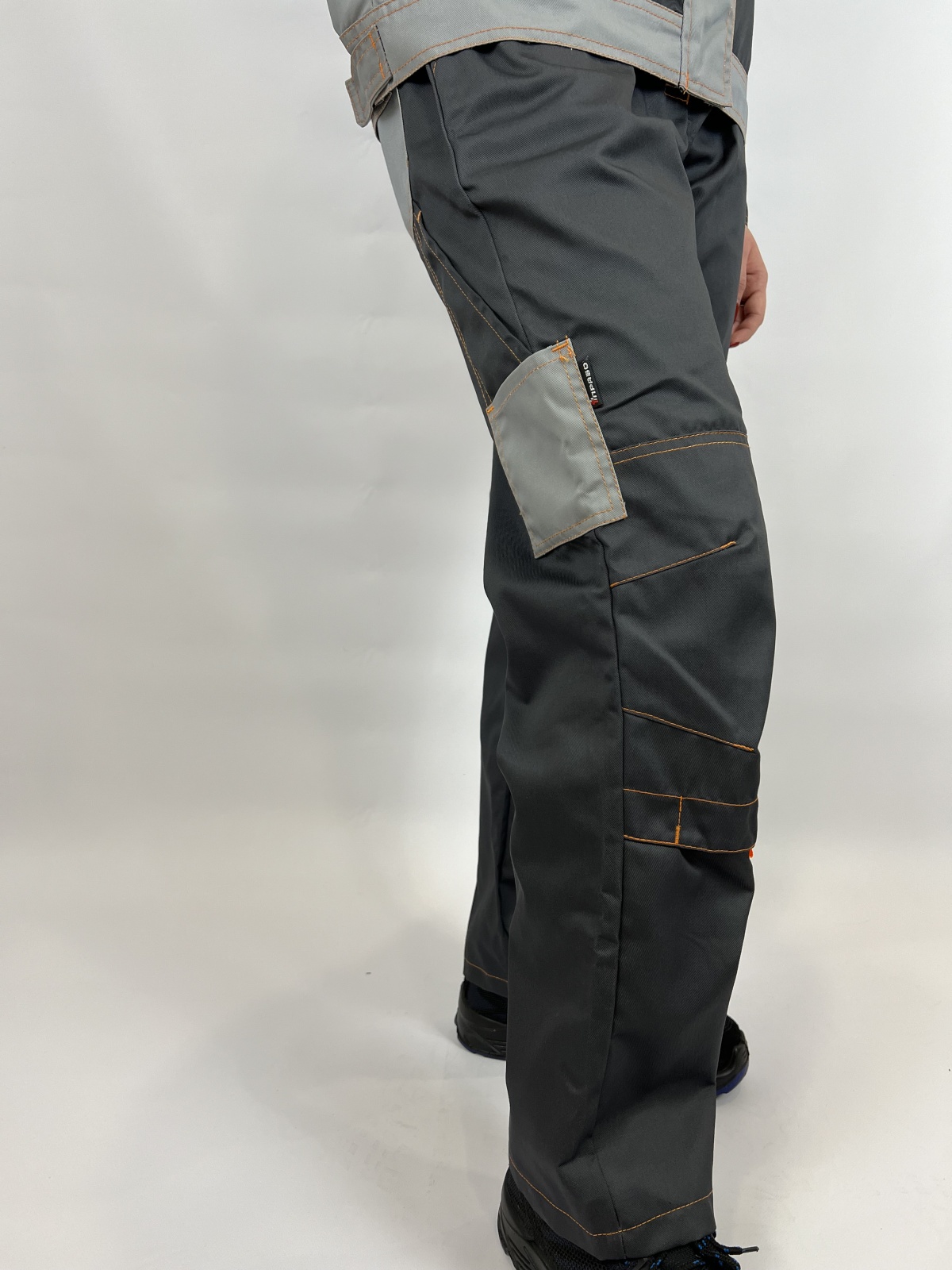 Костюм женский Бренд-1, тк.Смесовая,240, брюки, т.серый/св.серый