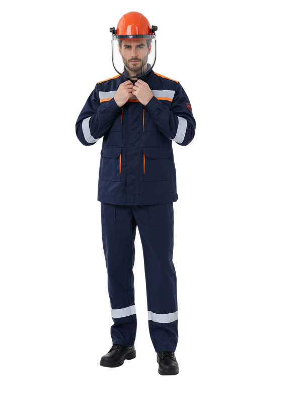 Костюм летний для защиты от электрической дуги СП011-Л, брюки, т.синий/оранжевый М