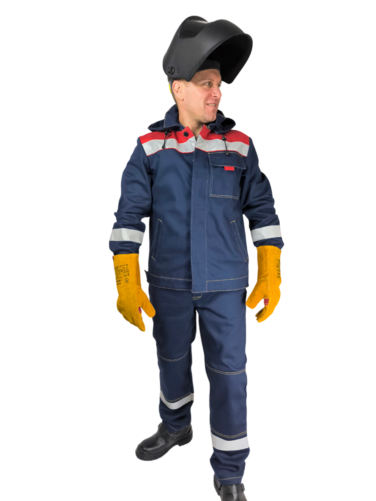 Костюм мужской монтажника 5820 НЛ, т.к. Смит,450, п/к, т.синий/красный М