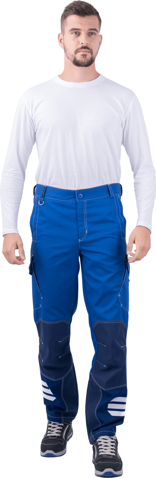 Брюки мужские Эдванс, тк.Томбой,245, васильковый/т.синий М