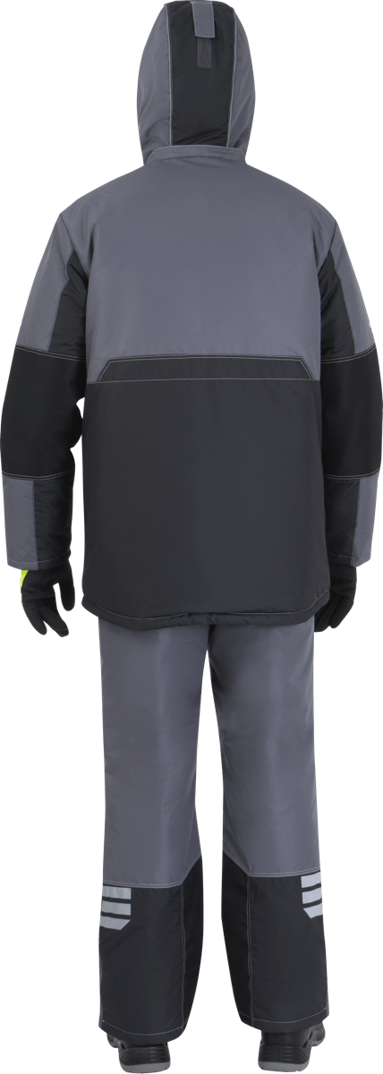 Куртка зимняя мужская Эдванс, тк.Нортси,155, серый/т.серый/лимон