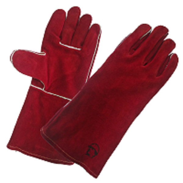 Краги спилковые пятипалые Трек-С А0301С Weld / К1401, красный