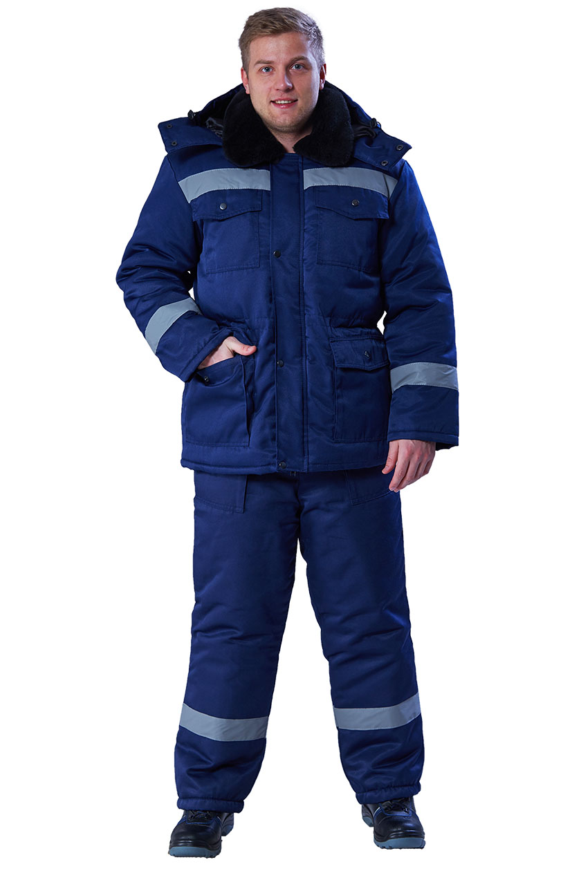 Костюм зимний Мастер Д, тк.Смесовая,210, п/к, синий М