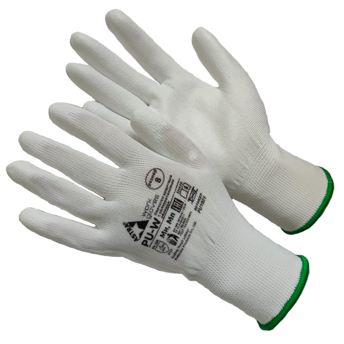 Перчатки из полиэстера с полиуретановым обливом Astra PU-W, PU1001
