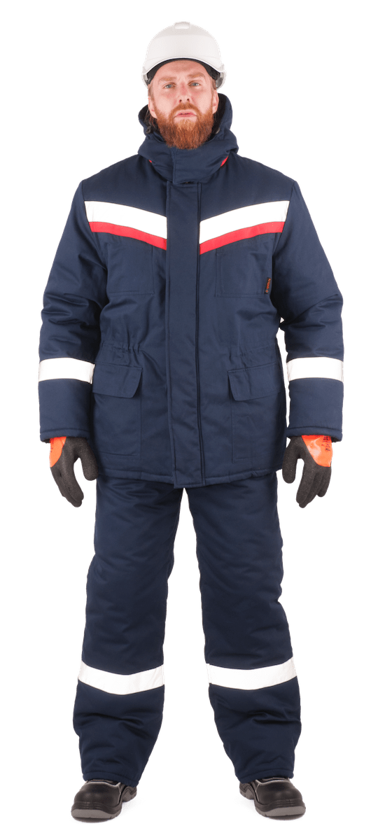 Костюм зимний Сибирь, тк.Карелия-2,260, IV, особый, брюки, т.синий/красный М