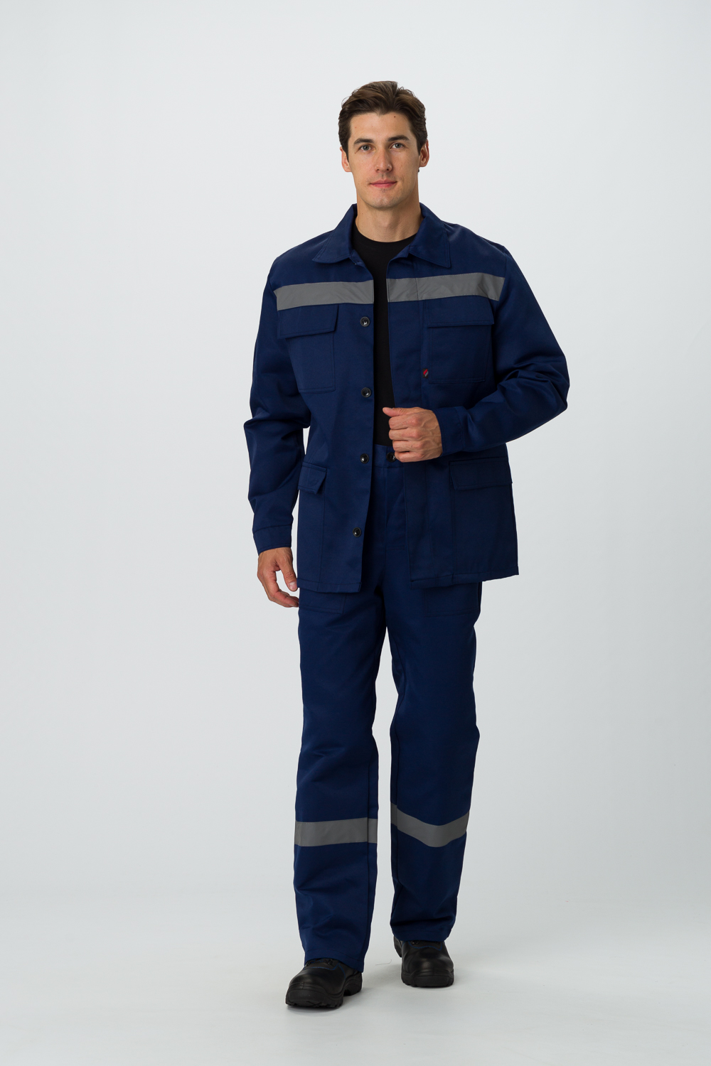 Костюм мужской Экспертный-Люкс СОП, тк.Смесовая,210, брюки, т.синий М