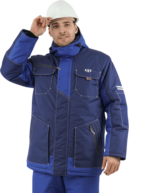 Куртка зимняя мужская Эдванс, тк.Нортси,155, т.синий/васильковый М