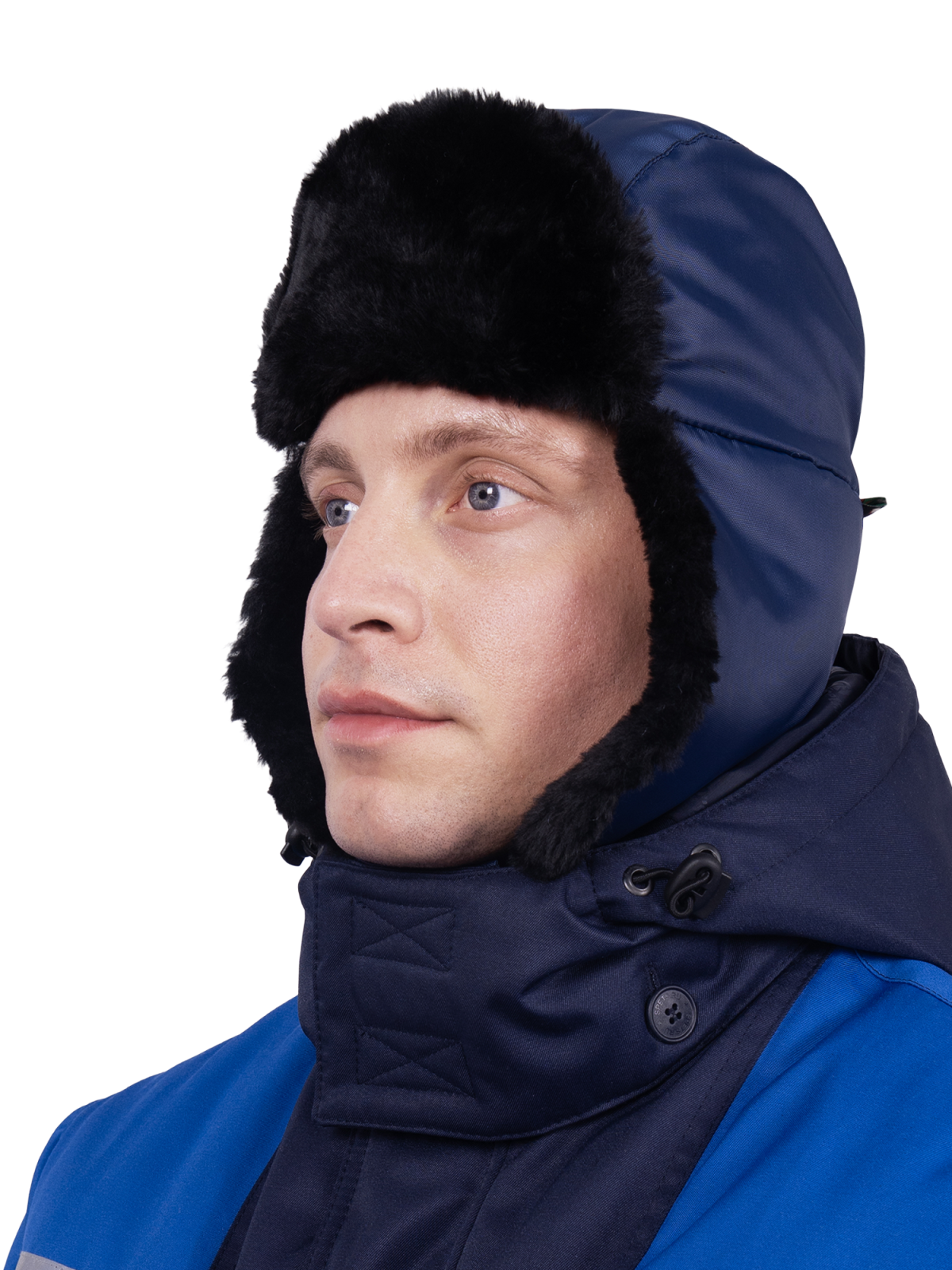 Шапка-ушанка, Спец, иск.мех, т. синий Шапка-ушанка, Спец, иск.мех, т. синий