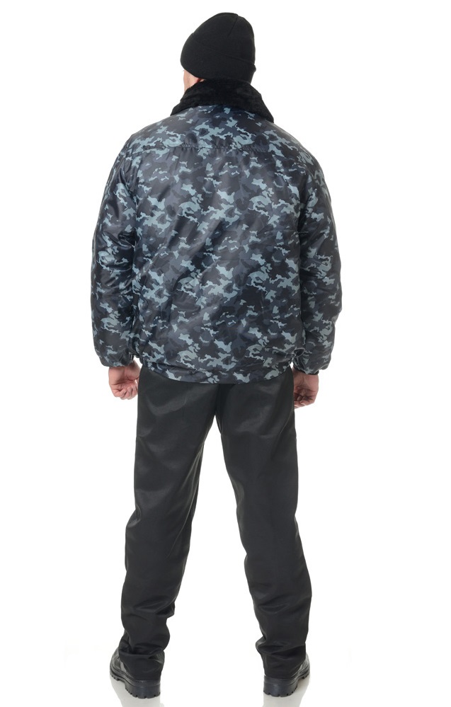 Куртка зимняя мужская Альфа, тк.Оксфорд,150, КМФ город серый