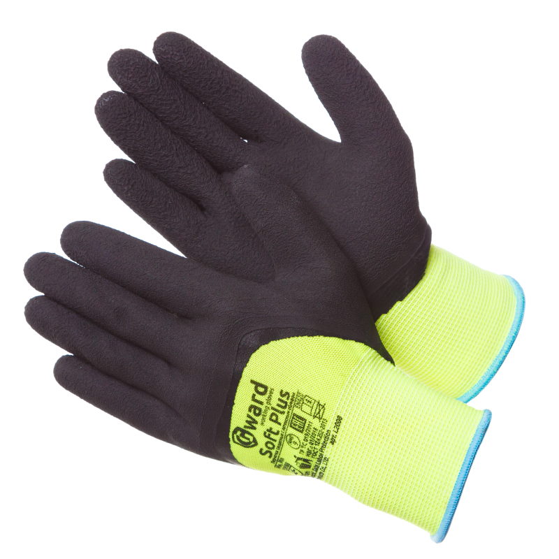 Перчатки нейлоновые перчатки,на 3/4 покрытые вспененным латексом Gward Soft Plus, L2008