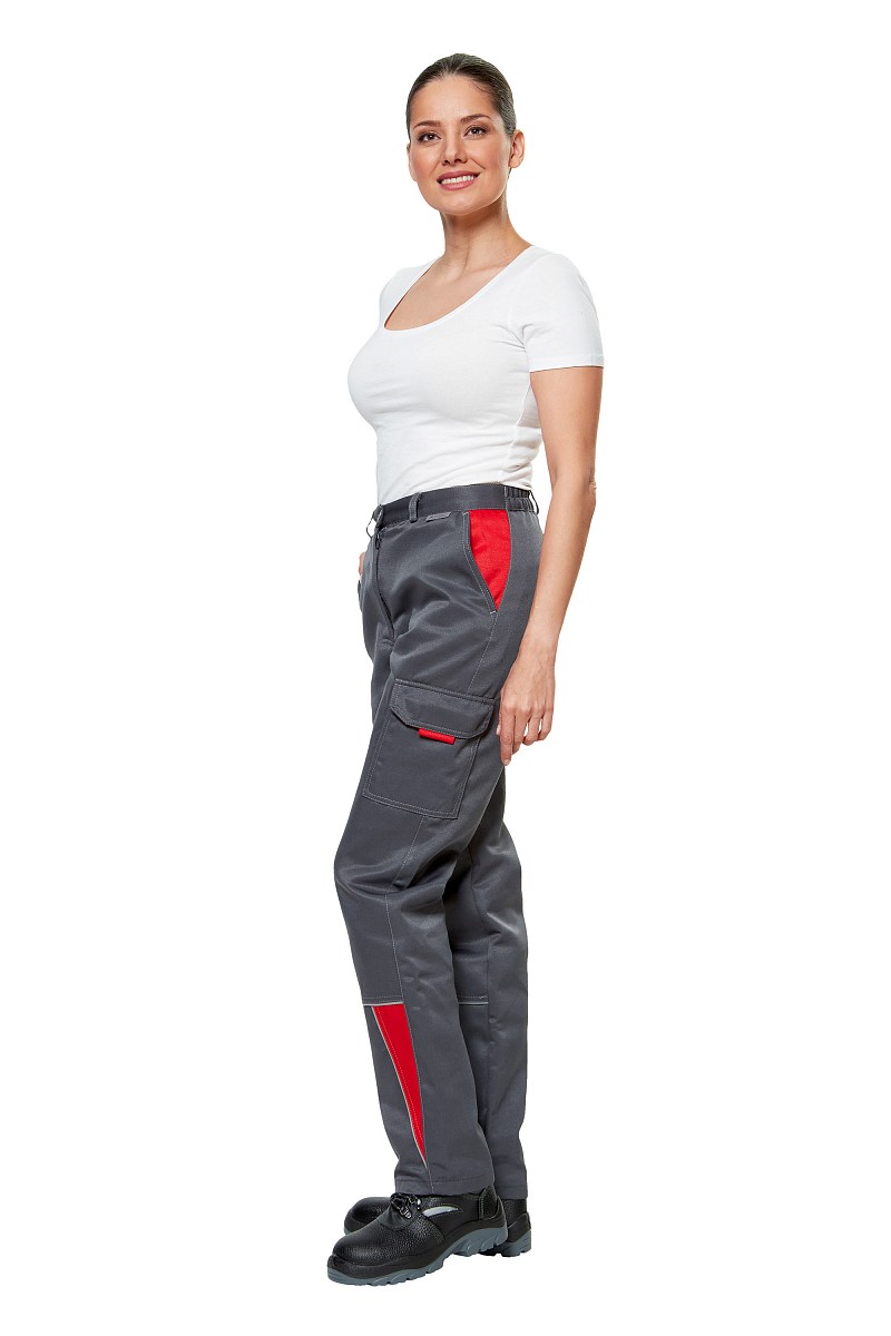 Костюм женский Страйк, тк.Gerda,210, брюки, серый/красный