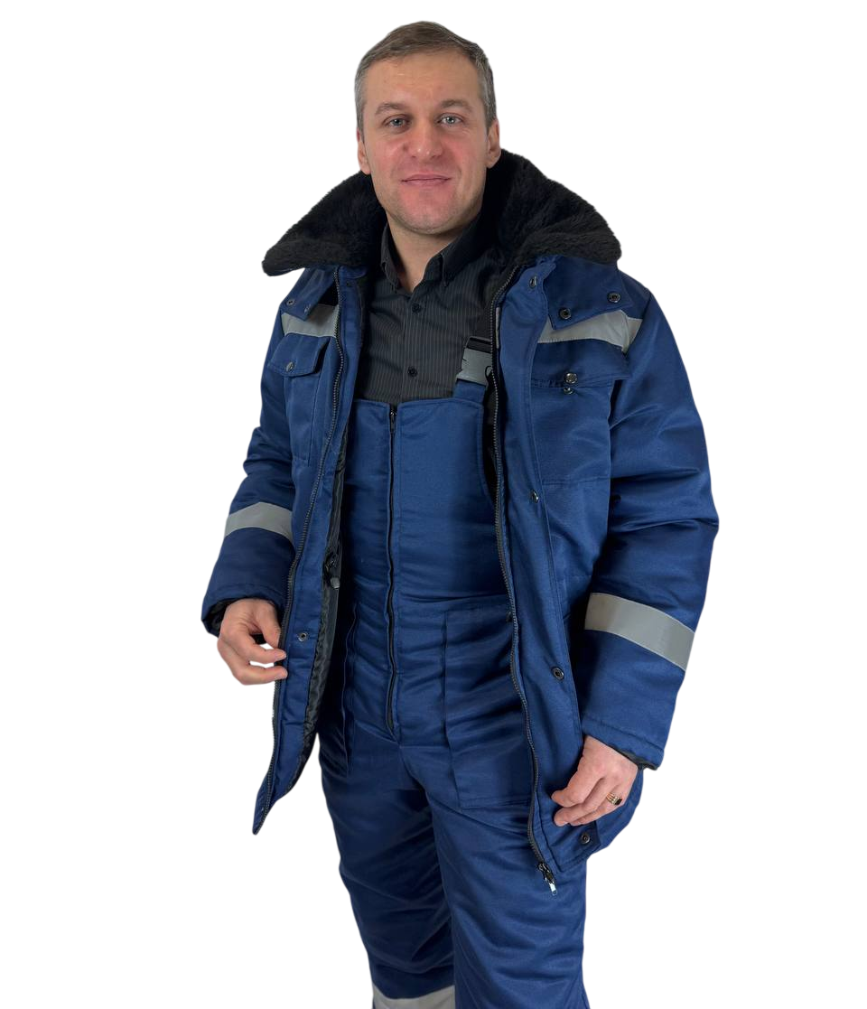 Костюм зимний Мастер ТСТ, тк.Смесовая,210, п/к, синий М