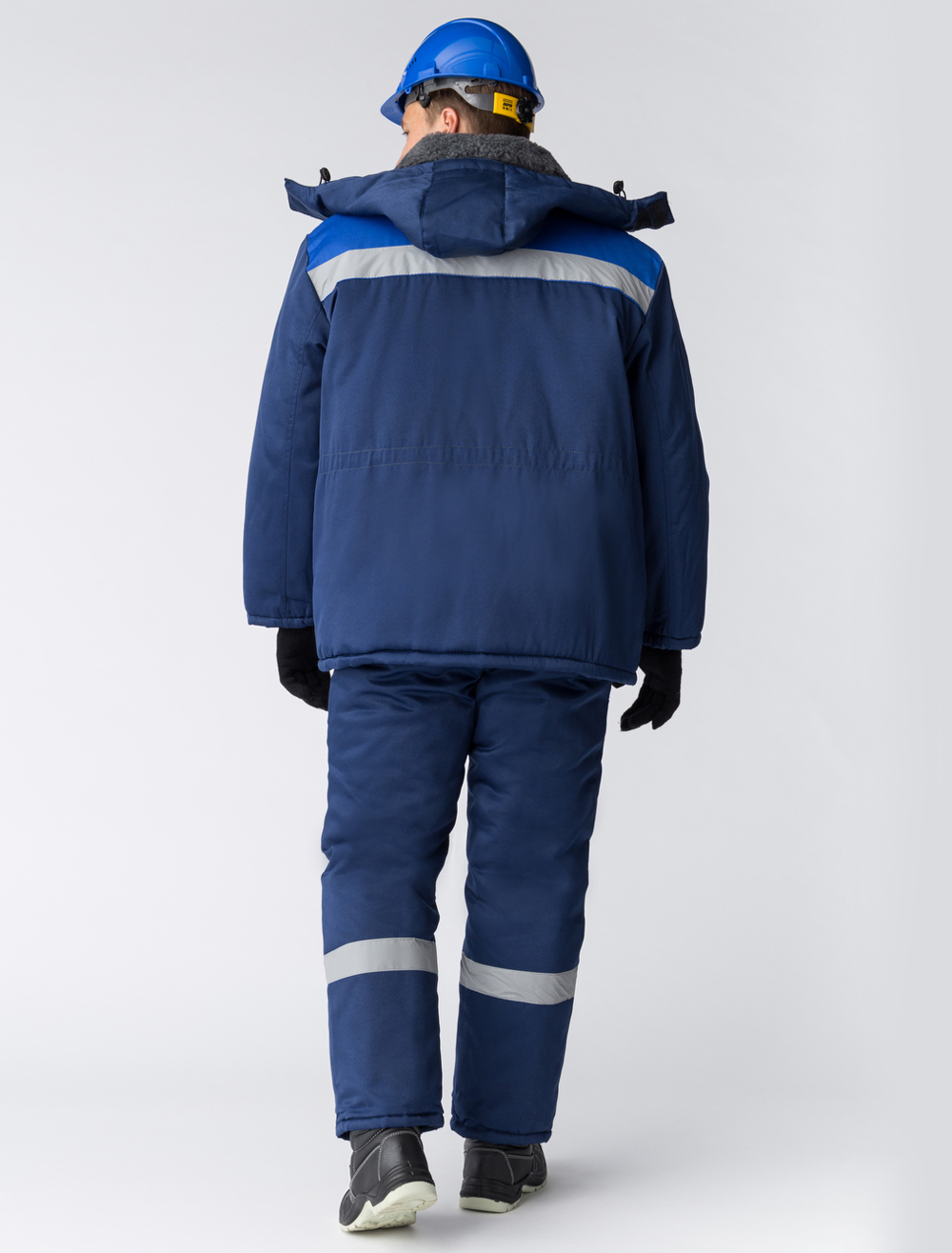 Куртка зимняя мужская Бригада, тк.Смесовая,210, т.синий/васильковый